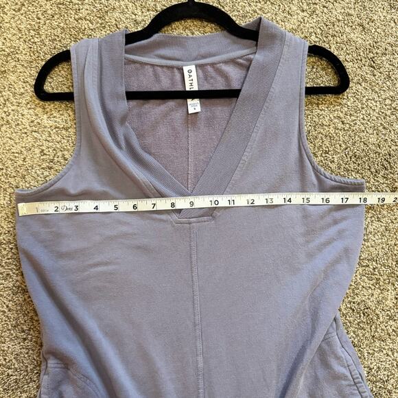 ATHLETA Wide Leg Serenity Sleeveless Pockets Purple Jumpsuit Small - Picture 8 of 8